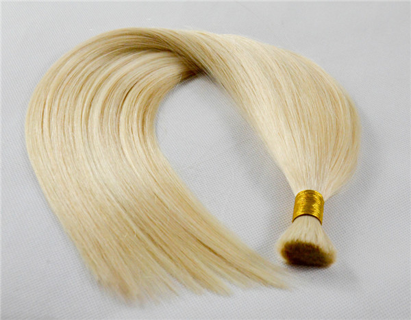 Wholesale top grade100 human remy hair extensions hair bulk WJ035